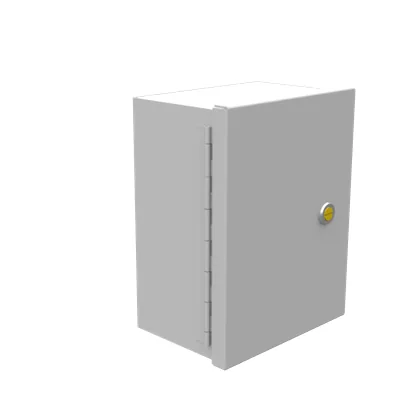 8x4x6 Hinge Cover Type 1 UL Listed Steel No Knockouts ANSI 61 Gray Continuous Hinge Slotted Quarter Turn Latch