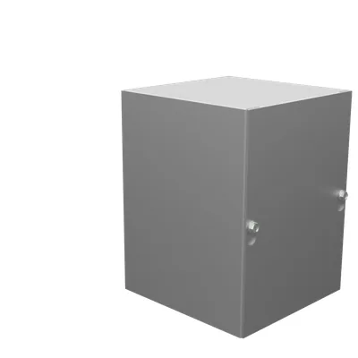 8x6x6 Screw Cover Type 1 UL Listed Steel No Knockouts No Paint Cover with Teardrop Slots Mounting Holes in Back