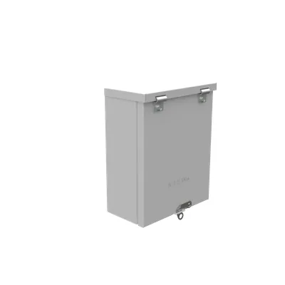 10x4x8 Hinge Cover Type 3R UL Listed Steel Knockouts ANSI 61 Gray Formed Hinges Padlocking Flip Latch Emboss Mounting Holes in Back