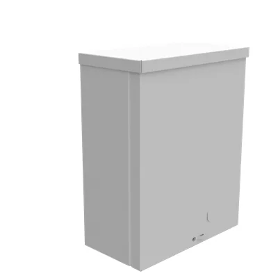 10X4X8 Screw Cover UL Listed Type 3R Steel Knockouts ANSI 61 Gray Quad D Knockout for Lock