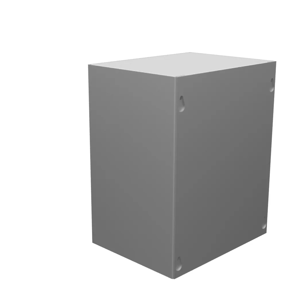 10x6x8 Screw Cover Type 1 UL Listed Steel No Knockouts No Paint Cover with Teardrop Slots Mounting Holes in Back