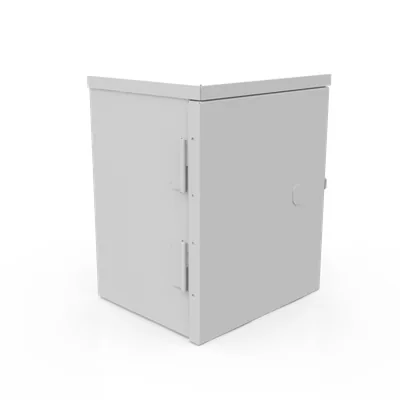 10''H X 8''W X 6''D TELEPHONE CABINET NO UL TYPE 3R KNOCKOUTS TRAFFIC RED BACK PANEL WELD STUDS PADLOCKING DRAW LATCH QUAD D KNOCKOUT FOR LOCK