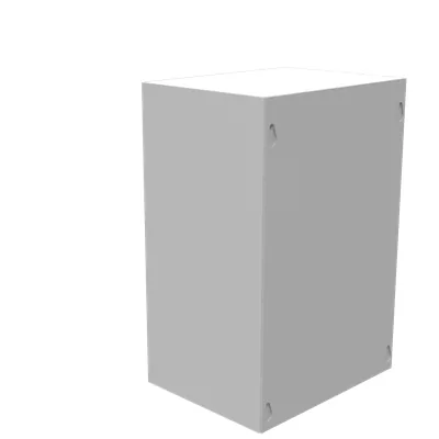 12x6x8 Screw Cover Type 1 UL Listed Steel No Knockouts ANSI 61 Gray Cover with Teardrop Slots Mounting Holes in Back
