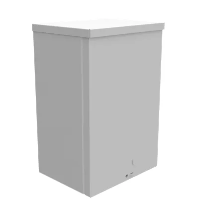 12X6X8 Screw Cover UL Listed Type 3R Steel No Knockouts ANSI 61 Gray Quad D Knockout for Lock