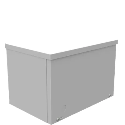 8X12X8 Screw Cover Wireway UL Listed Type 3R Steel No Knockouts ANSI 61 Gray Locking Hasp