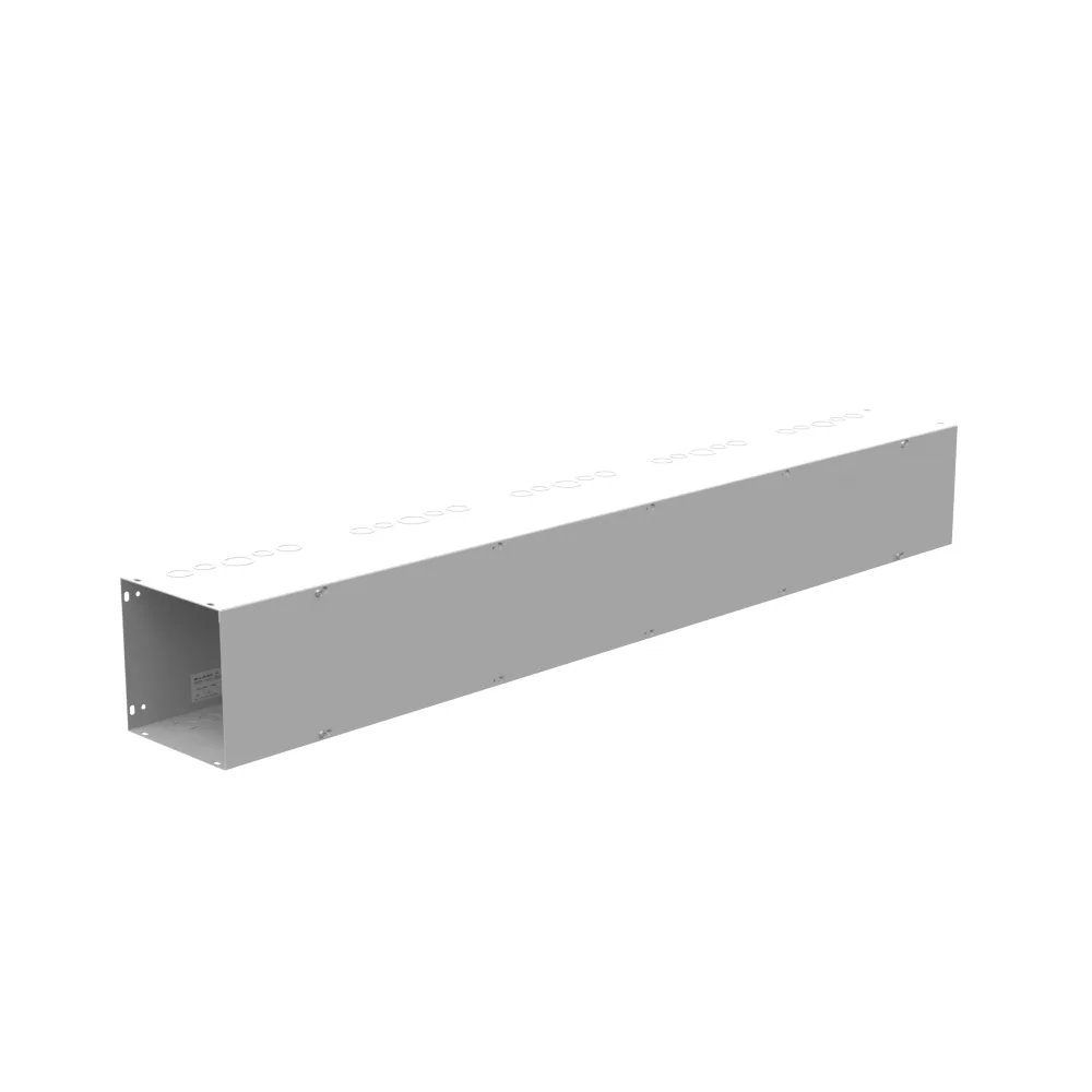 8X120X8 Screw Cover Wireway UL Listed Type 1 Steel Knockouts ANSI 61 Gray