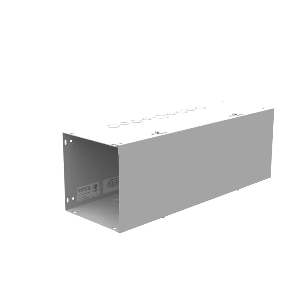 8x24x8 Hinge Cover Gutter Type 1 UL Listed Steel Knockouts ANSI 61 Gray