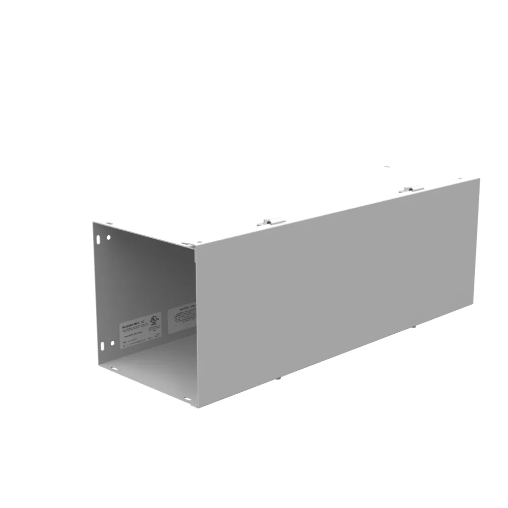 8X24X8 Hinge Cover Wireway UL Listed Type 1 Steel No Knockouts ANSI 61 Gray