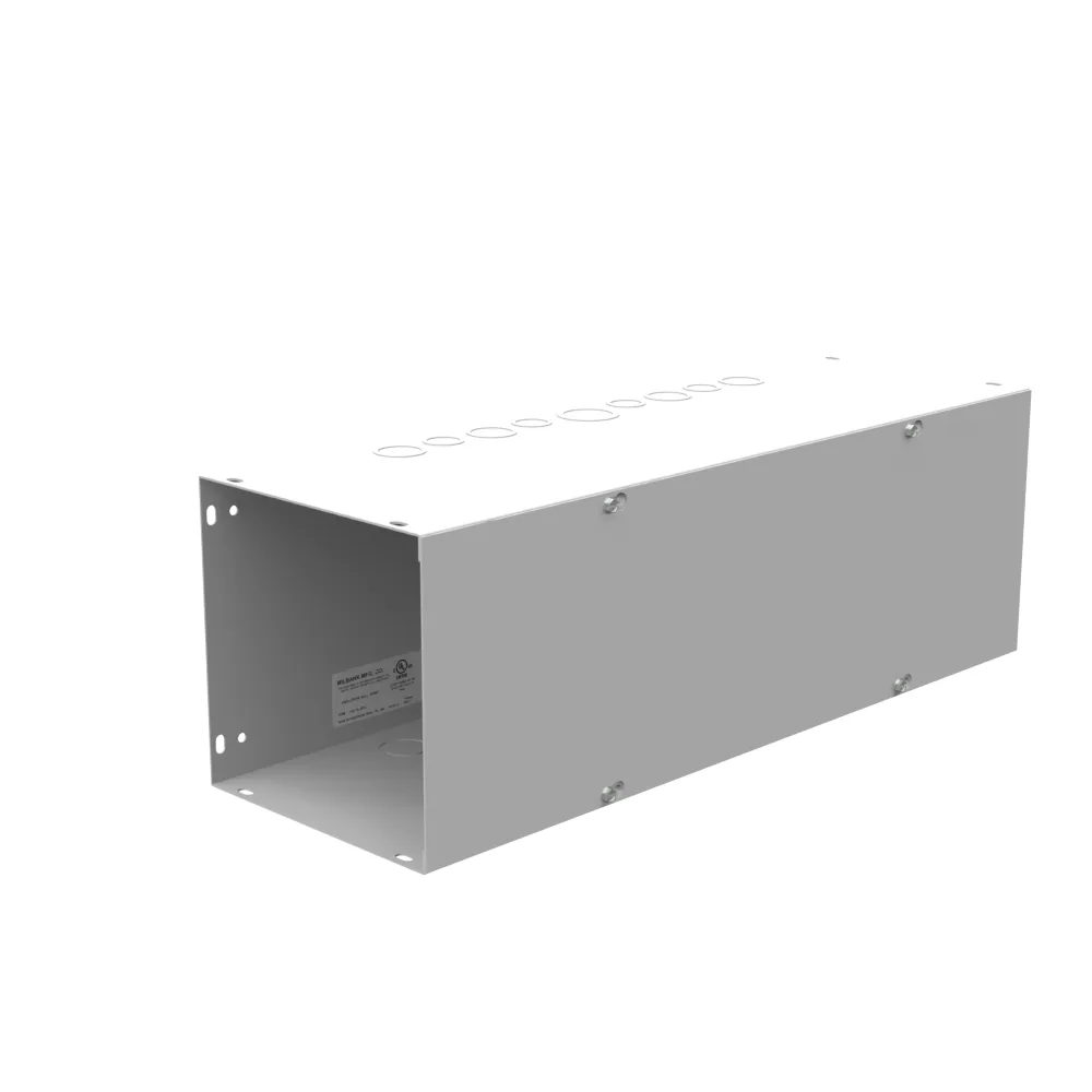 8X24X8 Screw Cover Wireway UL Listed Type 1 Steel Knockouts ANSI 61 Gray