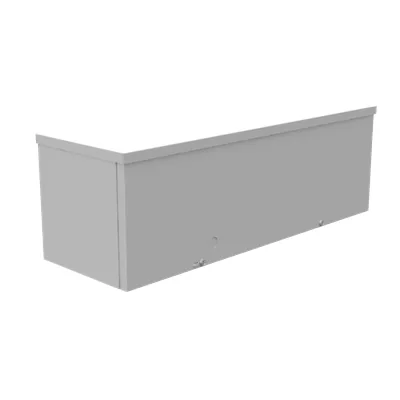 8X24X8 Screw Cover Wireway UL Listed Type 3R Steel No Knockouts ANSI 61 Gray Quad D Knockout for Lock