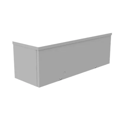 8X24X8 Screw Cover Wireway UL Listed Type 3R Steel Knockouts ANSI 61 Gray Quad D Knockout for Lock