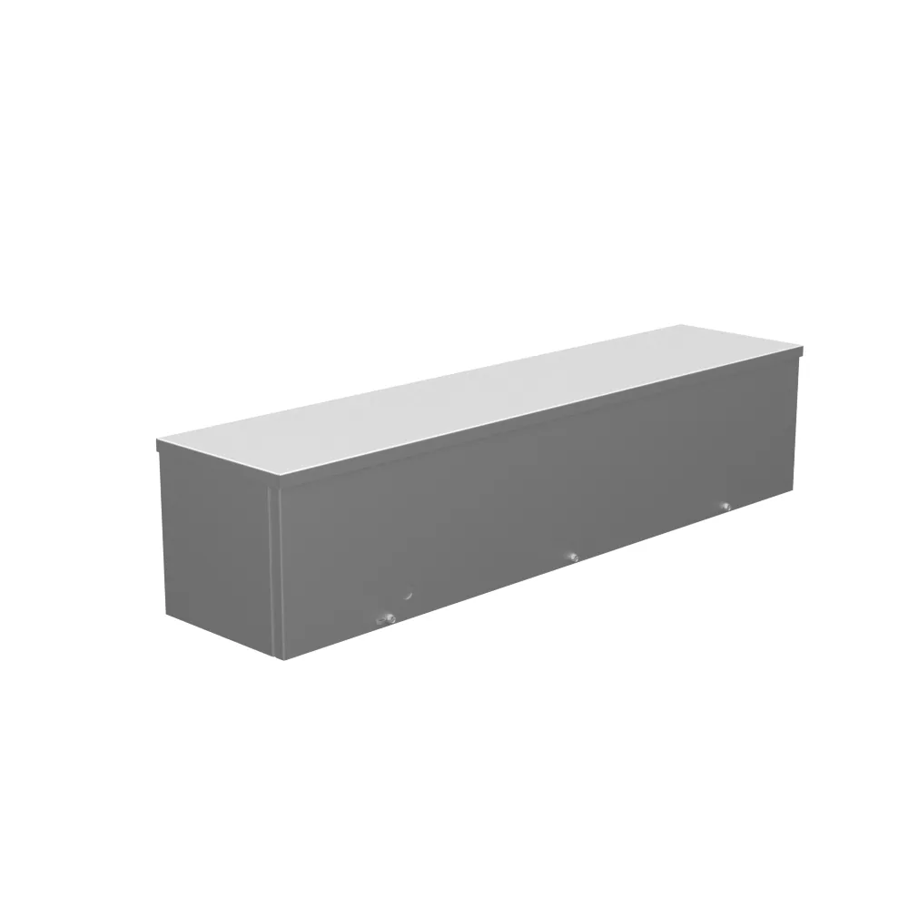 8X36X8 Screw Cover Wireway UL Listed Type 3R Steel No Knockouts No Paint Quad D Knockout for Lock