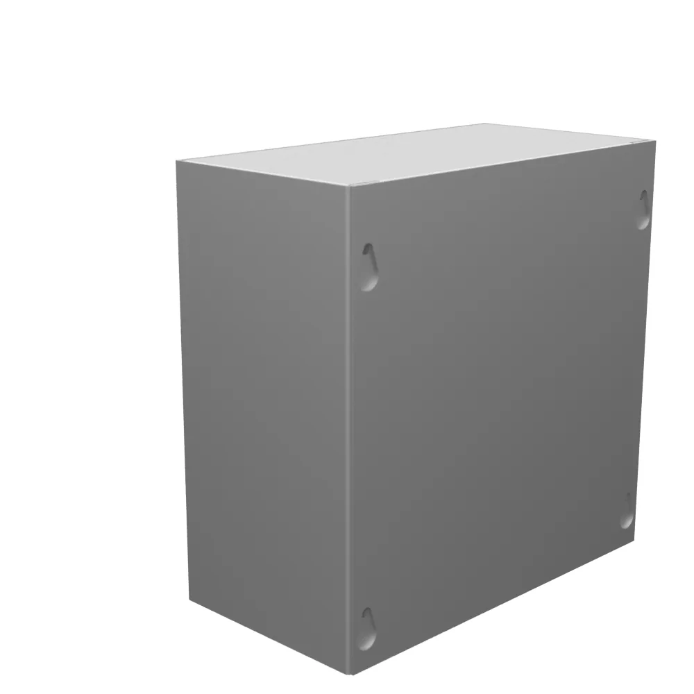 Gabinete 8X4X8 Tapa Atornillada UL Tipo 1 Acero Troqueles No Sin Pintura Tapa en Blanco Instalada