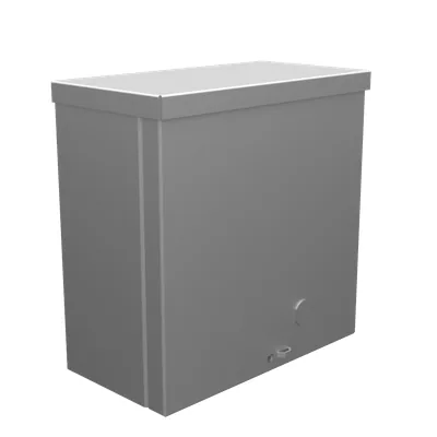 8X4X8 Screw Cover UL Listed Type 3R Steel No Knockouts No Paint Quad D Knockout for Lock