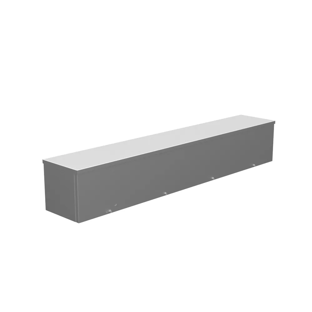 8X48X8 Screw Cover Wireway UL Listed Type 3R Steel No Knockouts No Paint Quad D Knockout for Lock
