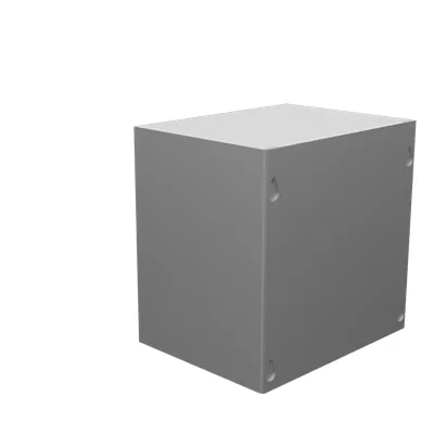 8X6X8 Screw Cover UL Listed Type 1 Steel No Knockouts No Paint Blank Cover Installed