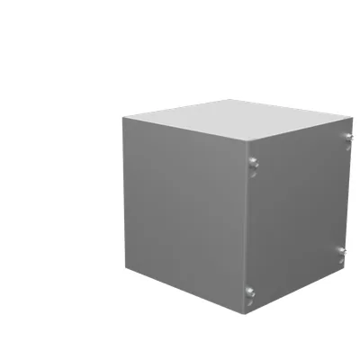 8x8x8 Screw Cover Type 1 UL Listed Steel No Knockouts No Paint Cover with Teardrop Slots Mounting Holes in Back