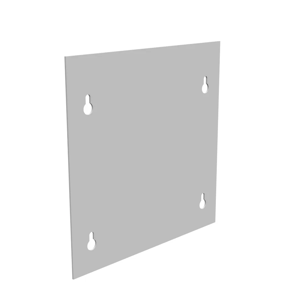 Tapa en blanco empotrada 8x8 Tapa atornillada Gris ANSI 61 Acero Sin troqueles
