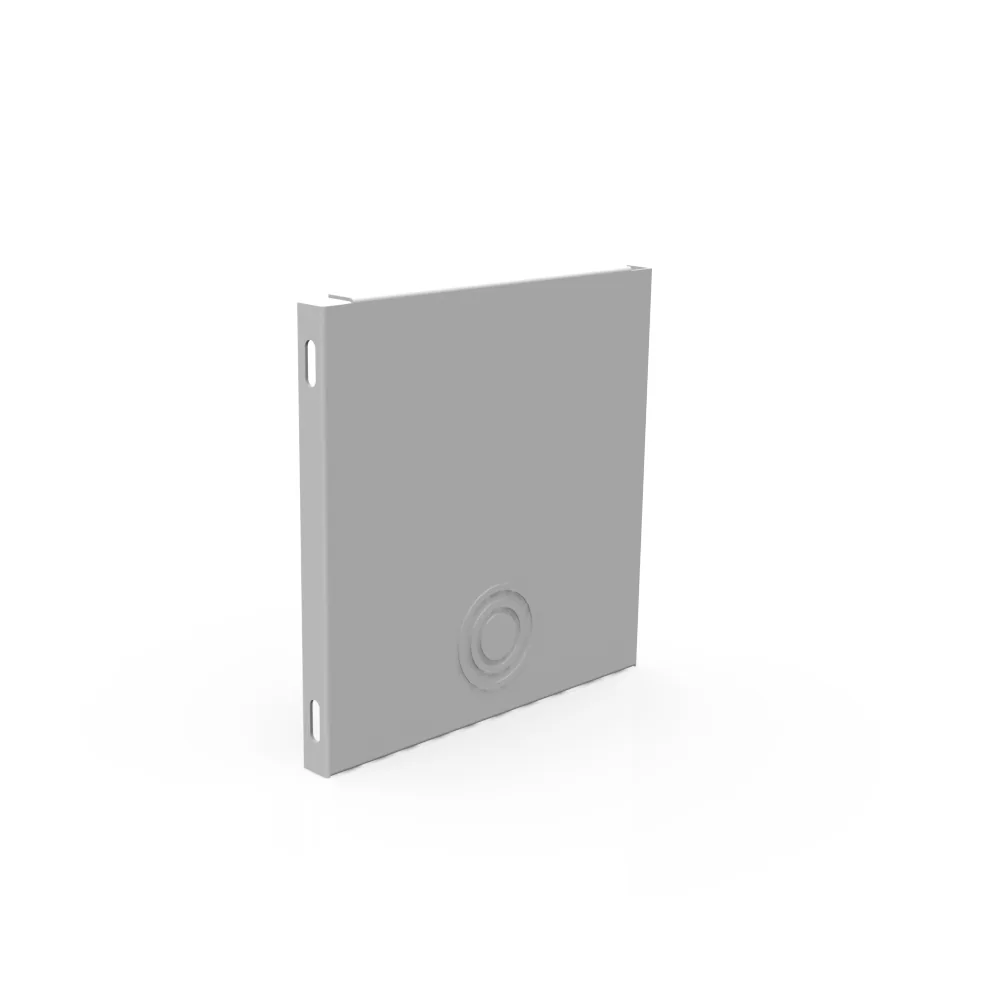 Wireway End 8x8 Screw Cover ANSI 61 Gray Steel Universal Knockouts