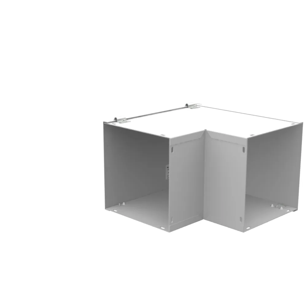 Wireway Elbow 90 for Hinge Wireway Outside Opening ANSI 61 Gray Steel