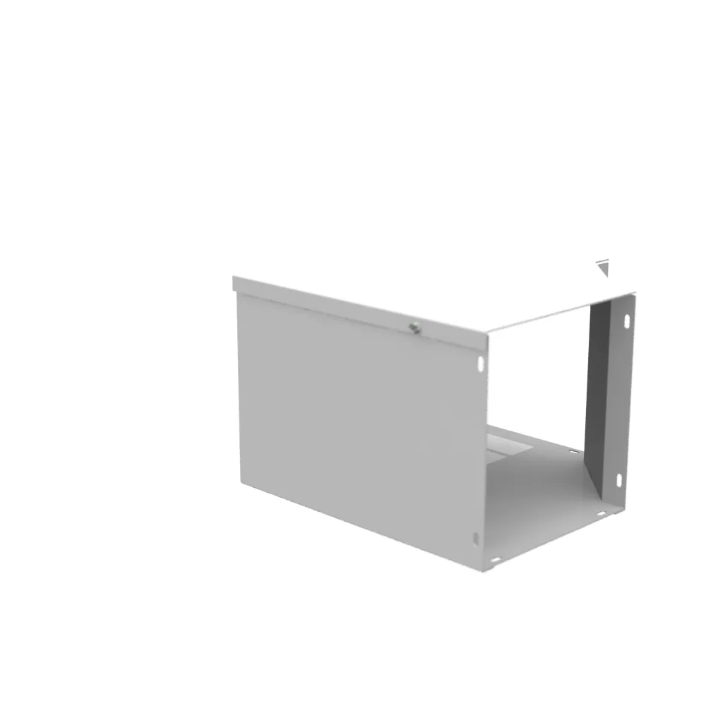Wireway Elbow 90 for Hinge Wireway Inside Opening Type 1 8x8 Hinge Cover ANSI 61 Gray Steel No Knockouts