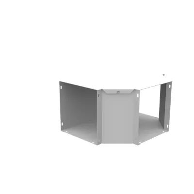 Wireway Tee for Hinged Wireways ANSI 61 Gray Steel