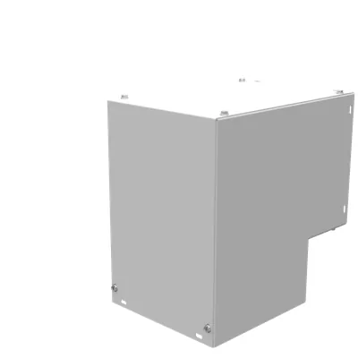 Wireway Elbow 90 Side Access Type 1 8x8 Screw Cover ANSI 61 Gray Steel No Knockouts