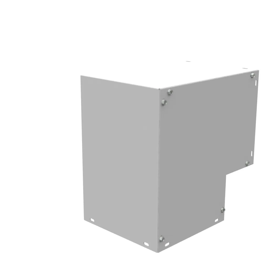 Wireway Elbow 90 Top Access Type 1 8x8 Screw Cover ANSI 61 Gray Steel No Knockouts