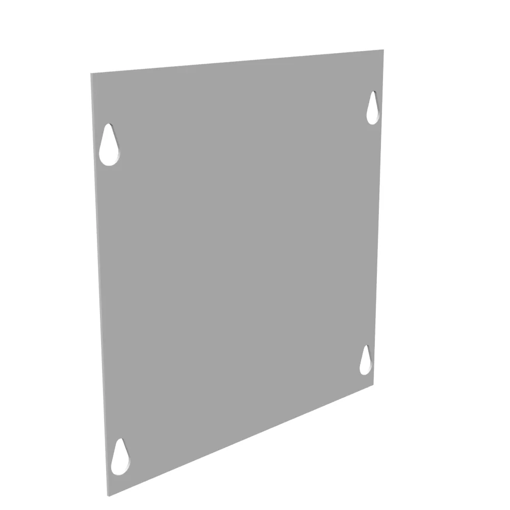 Front Screw Cover Type 1 8x8 Screw Cover ANSI 61 Gray Steel Replacement Cover No Knockouts