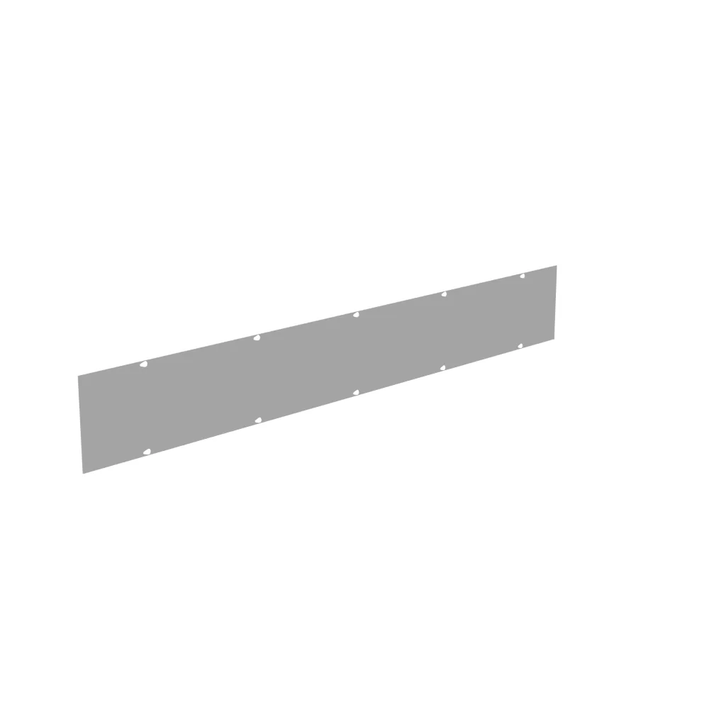 Tapa para ducto cuadrado Tipo 1, 8x60, tapa atornillada, acero gris ANSI 61, tapa de reemplazo sin troqueles
