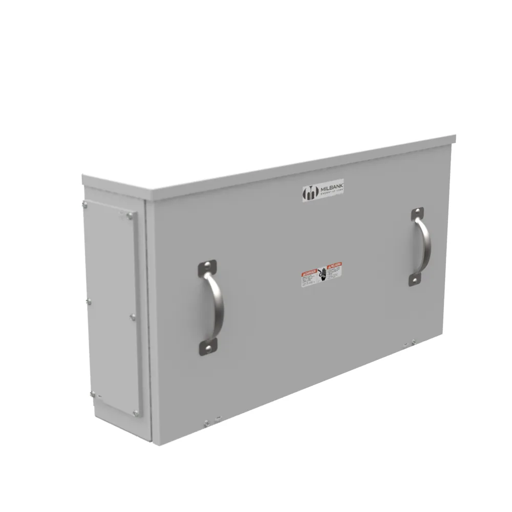 400 AMP 1 FASE 600 VOLT 28INX15INX6IN ACERO PINTADO TAPA DELANTERA DESMONTABLE ATORNILLADA 1 ZAPATA POR LADO - 4-600KCMIL 2 ZAPATAS POR LADO 6-250KCMIL 42K AIC