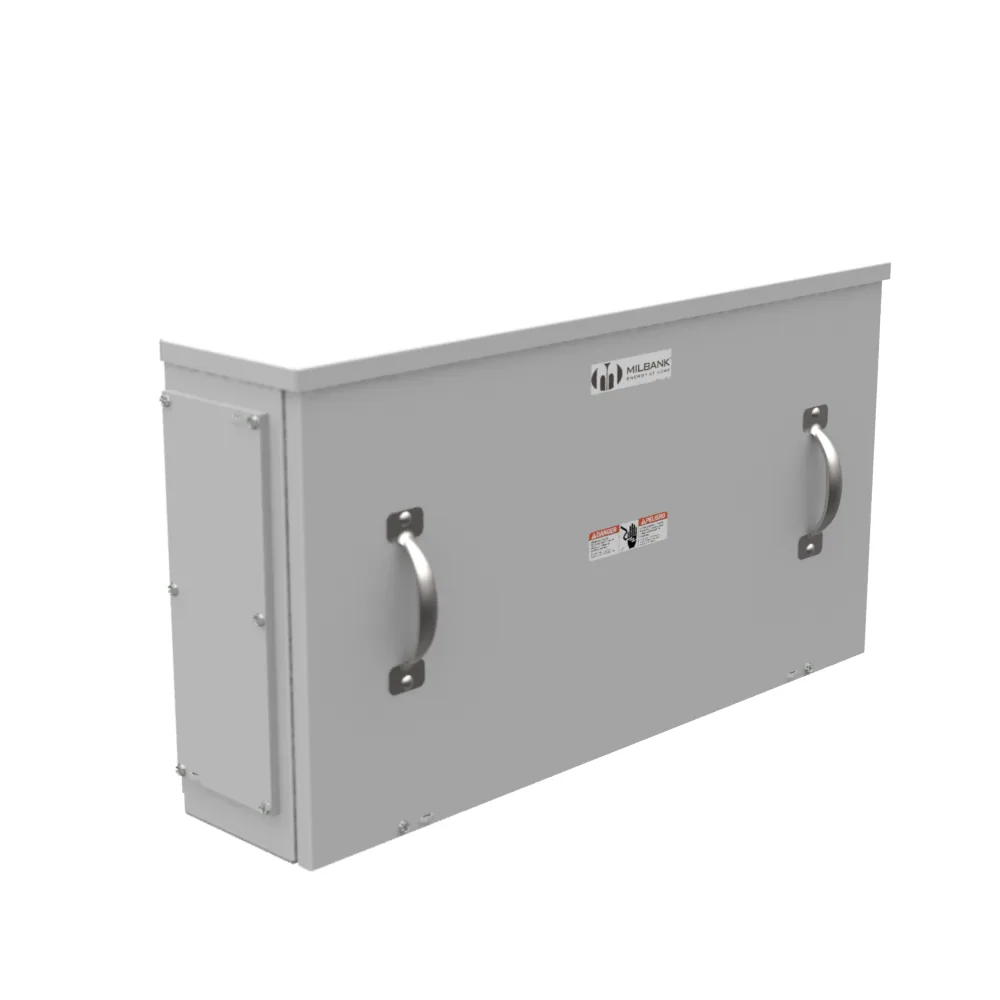 400 AMP 3 FASE 600 VOLT 28INX15INX6IN ACERO PINTADO TAPA DELANTERA DESMONTABLE ATORNILLADA 1 ZAPATA POR LADO - 4-600KCMIL 2 ZAPATAS POR LADO 6-250KCMIL 42K AIC