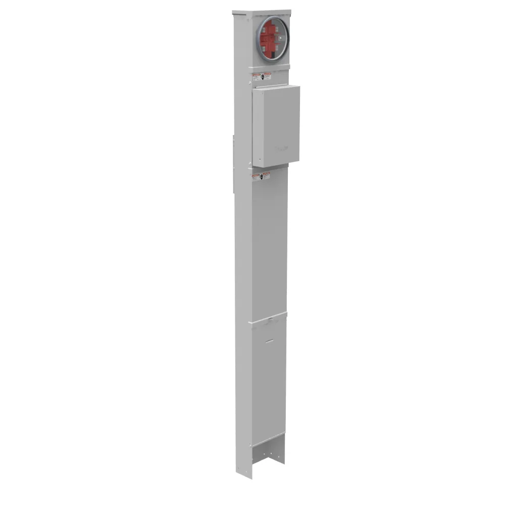 4 TERMINALES CON ANILLO TAPA PLANA 200 AMP INTERRUPTOR PRINCIPAL PEDESTAL SENCILLO ENTERRAMIENTO DIRECTO PRECABLEADO EN PARALELO