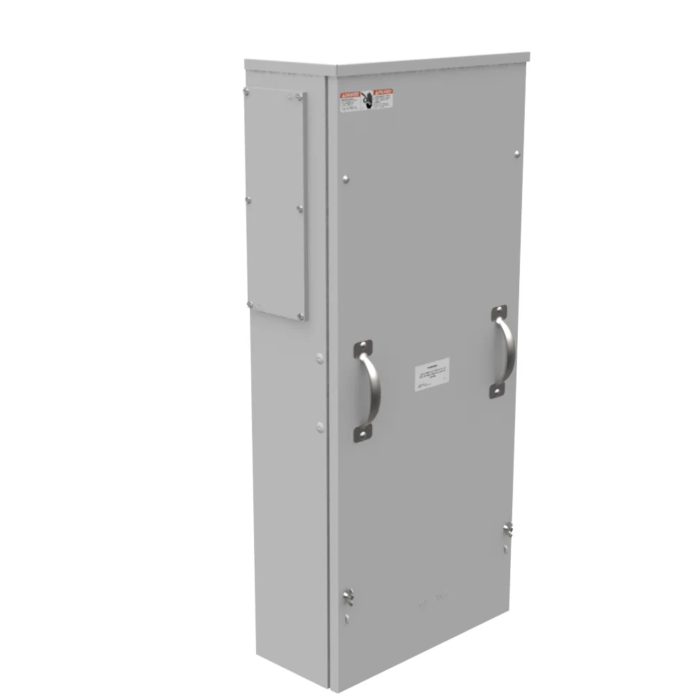 400 AMP 1 FASE 600 VOLT 16INX36INX7IN ACERO PINTADO TAPA DELANTERA DESMONTABLE ATORNILLADA .5-13 ESPÁRRAGO 1 ZAPATA POR LADO - 4-600KCMIL 10K AIC