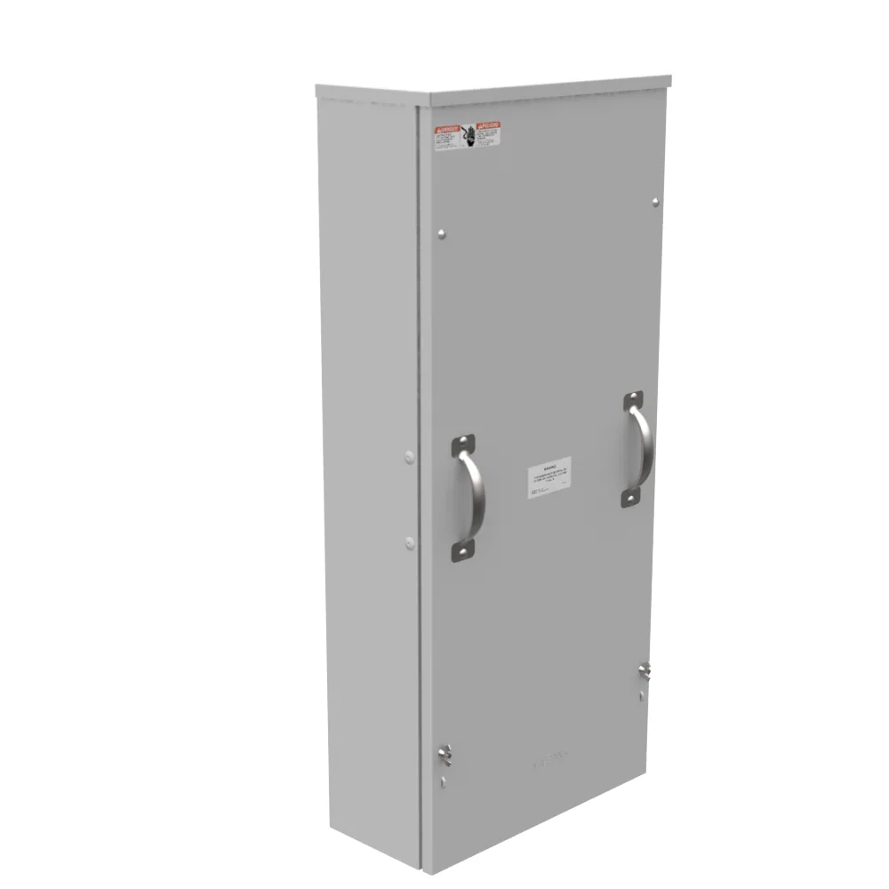 400 AMP 3 PH 600 VOLT 16INX36INX7IN PNTD STL NO KO LIFT OFF SCR FRONT .5-13 STUDS 1 LUG PER LND - 4-600KCMIL 10K AIC