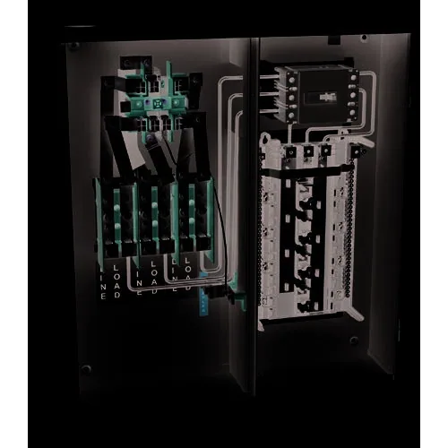 4 TERMINALES CON ANILLO PLACA DE CIERRE CHICA BYPASS DE PUENTE 1-100 AMP INTERRUPTOR PRINCIPAL 12 CIRCUITOS DERIVADOS 22K AIC