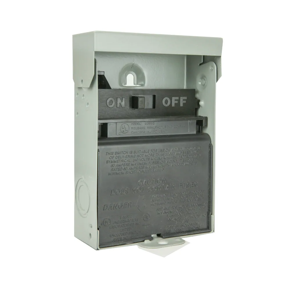 60 AMP DISCO AC SIN FUSIBLE SWITCH NO AUTOMÁTICO Listado UL Canadiense