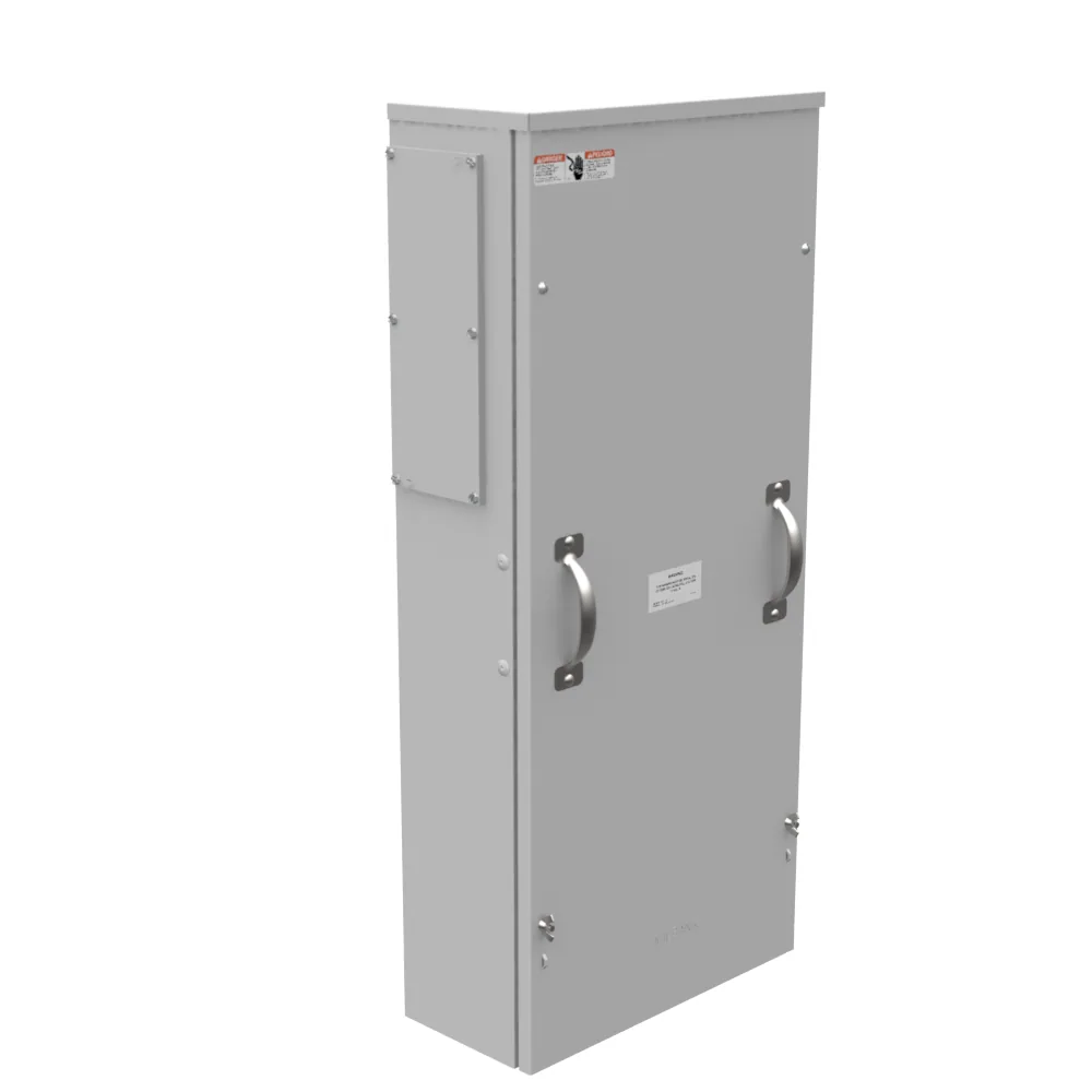 400A 8 TERMINALES TIPO CON ANILLO 44IN-60IN-16IN ACERO PINTADO TAPA DESMONTABLE CON 2-DESCONECTABLES FUSIBLES DE 200 AMP