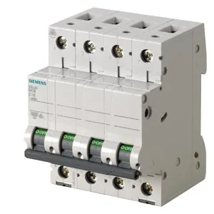 Interruptor termomagnético riel DIN 4 polos 10 A curva C 6 kA