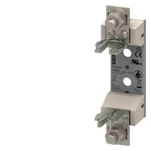 Base portafusibles NH cerámica 3PS tamaño 00, 1 polo, 160 A, 690 V, borne plano