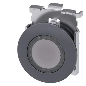 Lámpara de señalización 30 mm redonda, frente metálico