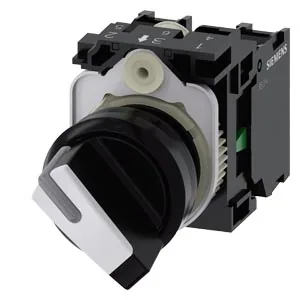 Selector iluminable 22 mm redondo de plástico