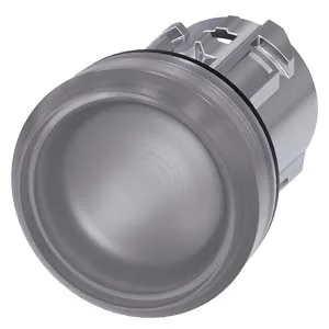 Luz piloto de señalización, 22 mm, redonda, metálica