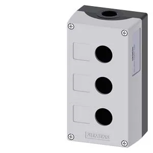 Caja para aparatos de mando 22 mm, 3 elementos