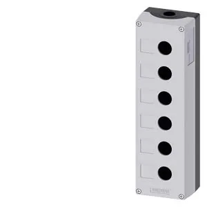 Caja para aparatos de mando 22 mm, 6 elementos