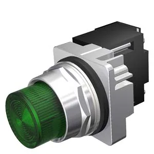 Luz piloto, verde, 120 V, incandescente
