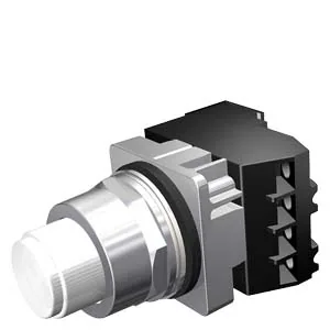 Pulsador iluminado momentáneo, blanco, 120 V, 1NA+1NC