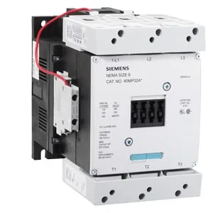 Contactor NEMA tamaño 6, 3 fases, abierto, bobina 120 V