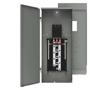 Centro de carga trifásico interruptor principal 24 espacios 42 circuitos 150 A barra de aluminio intemperie