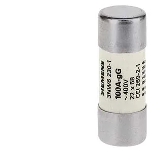 Cartucho fusible cilíndrico SENTRON, 22x58 mm